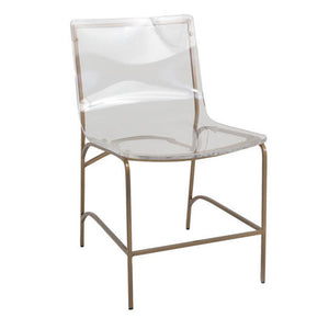 Acrylic and Brass Dining Chair