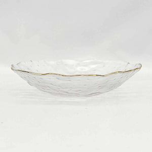 Provence Serving Bowl Clear/Gold 8"