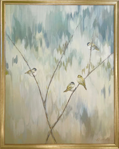 34.5 x 43.5 Framed Bird Print on Canvas