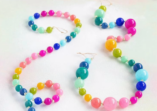 Rainbow Stubble Ball Garland