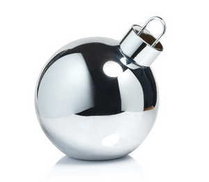 LED Metallic Glass Oversized Ornament Ball - Silver - 11.75 in