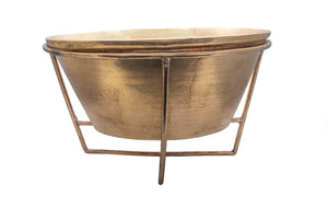 Large Brass Wine Drink Bucket on Stand