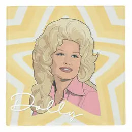 Dolly Parton Coaster- Yellow