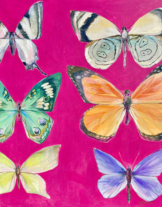 48x60 Pink Butterflies