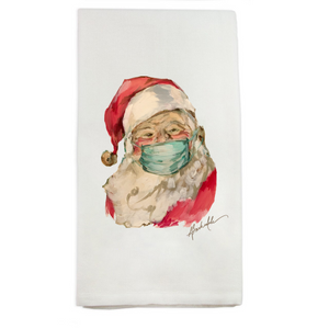 Lauren Barksdale Hill Masked Santa Tea Towels