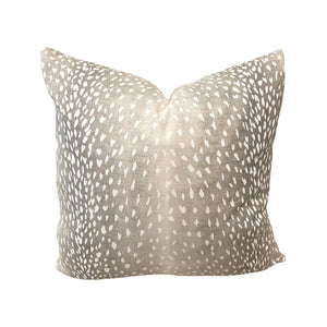 Grey Antelope Pillow 22x22