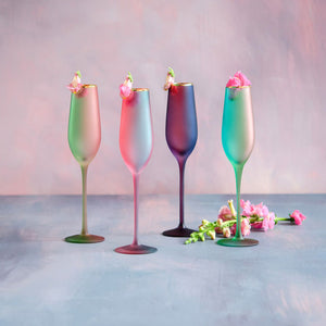 Frosted Ombre Champagne Flutes