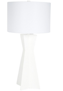 White Gesso Lamp 30.5"