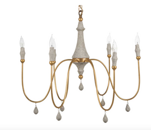 Special Order Small Brass and Bead Chandelier