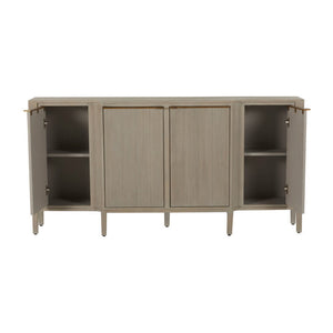 68” Grey Sideboard with Gold Trim