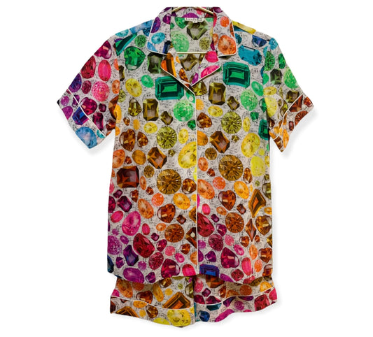 Rainbow Gem and Diamonds Pajamas